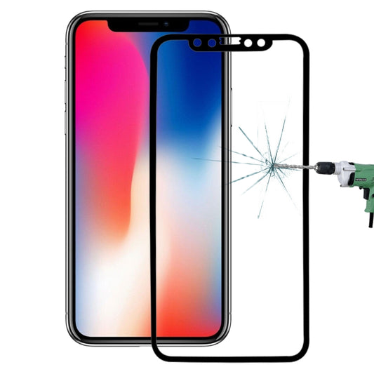 For iPhone X 0.26mm 9H Surface Hardness 3D Explosion-proof Full Screen Carbon Fiber Soft Edges Tempered Glass Screen Film, For X(Carbon Fiber)