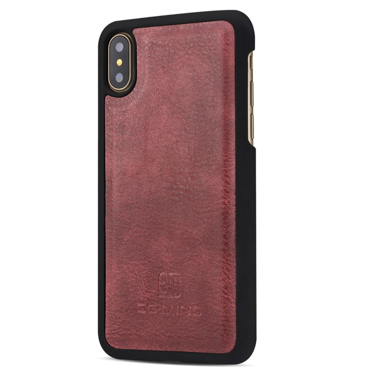 For iPhone X / XS DG.MING  Crazy Horse Texture Horizontal Flip Detachable Magnetic Protective Case with Holder & Card Slots & Wallet