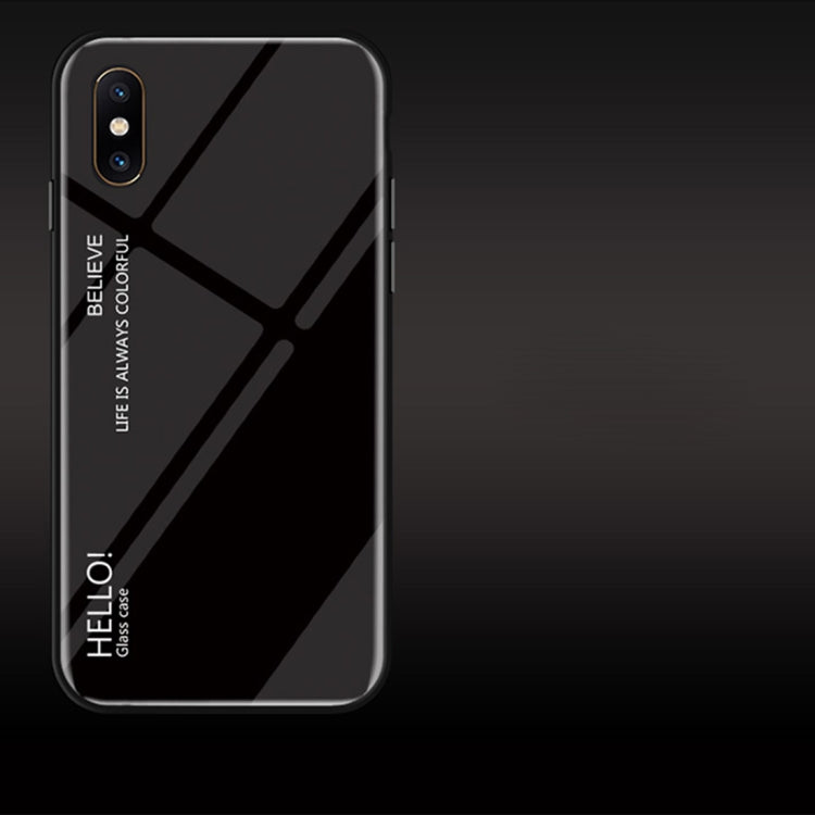For iPhone X / XS Gradient Color Glass Case
