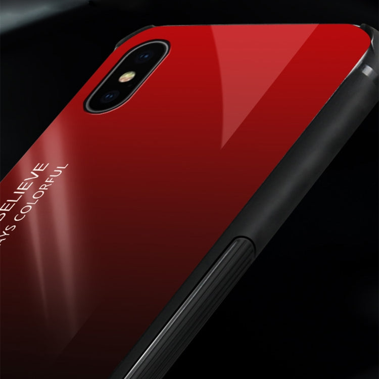 For iPhone X / XS Gradient Color Glass Case