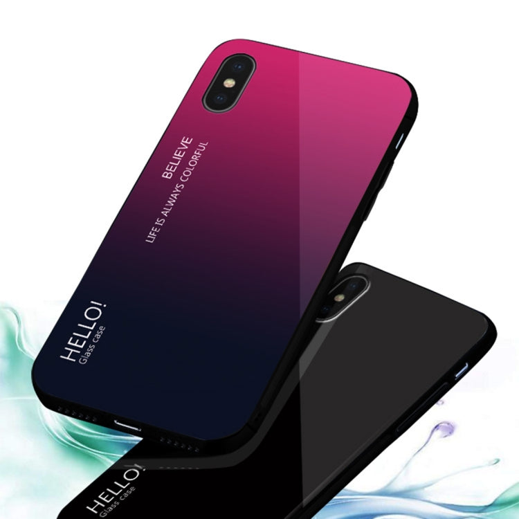 For iPhone X / XS Gradient Color Glass Case