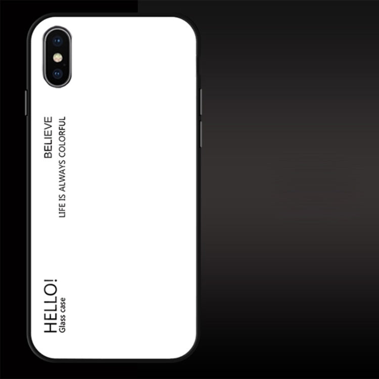 For iPhone X / XS Gradient Color Glass Case, iPhone X / XS