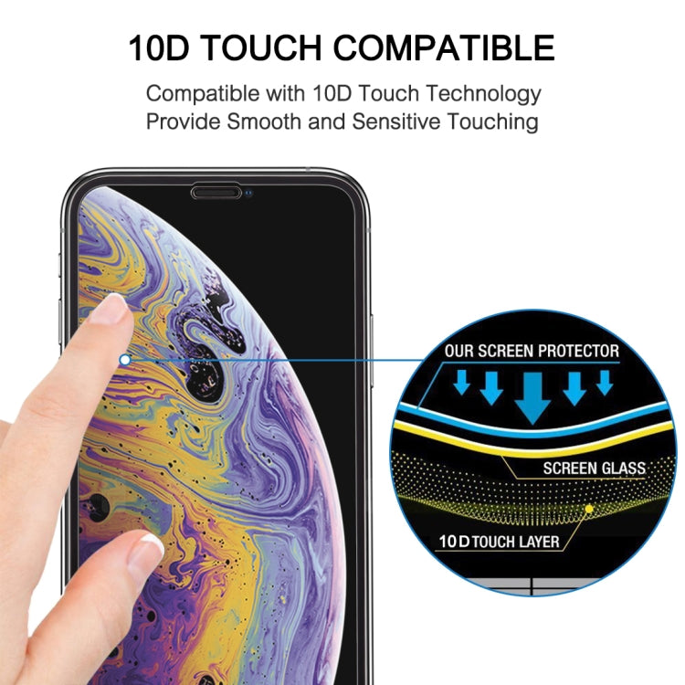 For iPhone XS Max 9H  Explosion-proof Full Glue Full Screen Tempered Glass Film, For iPhone XS Max (10D) (1 PCS)