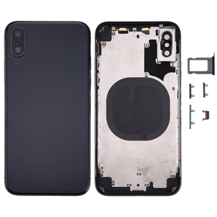 Back Housing Cover with SIM Card Tray & Side keys for iPhone X, For iPhone X(with SIM Card Tray), For iPhone X (Camera Lens+Side Keys), For iPhone X with Side keys, For iPhone X with Camera Lens