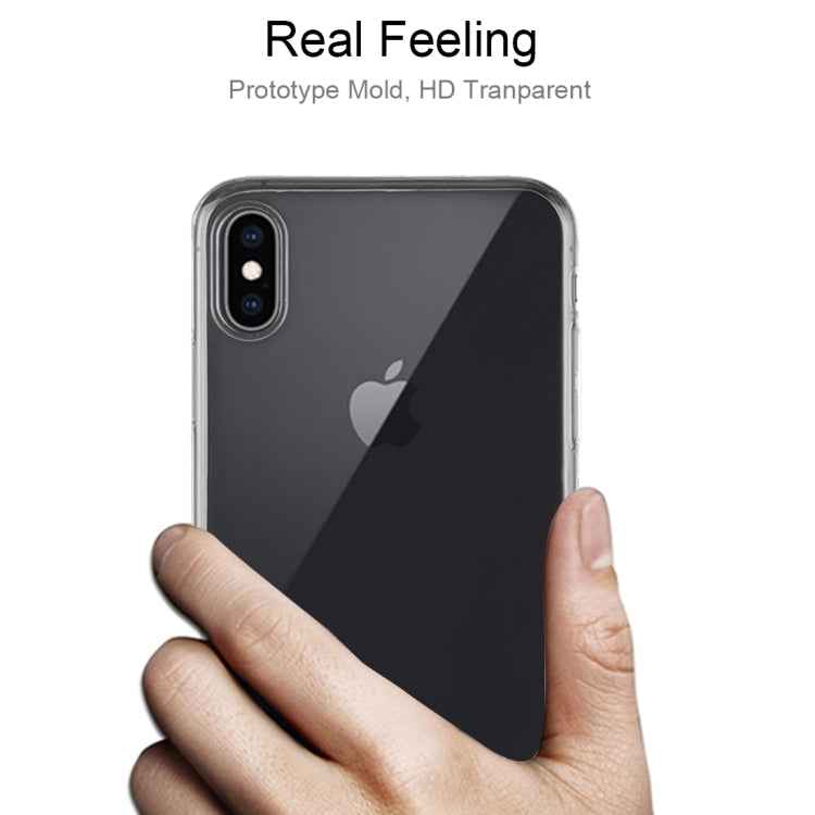 For iPhone XS 50pcs 0.75mm TPU Ultra-thin Transparent Case