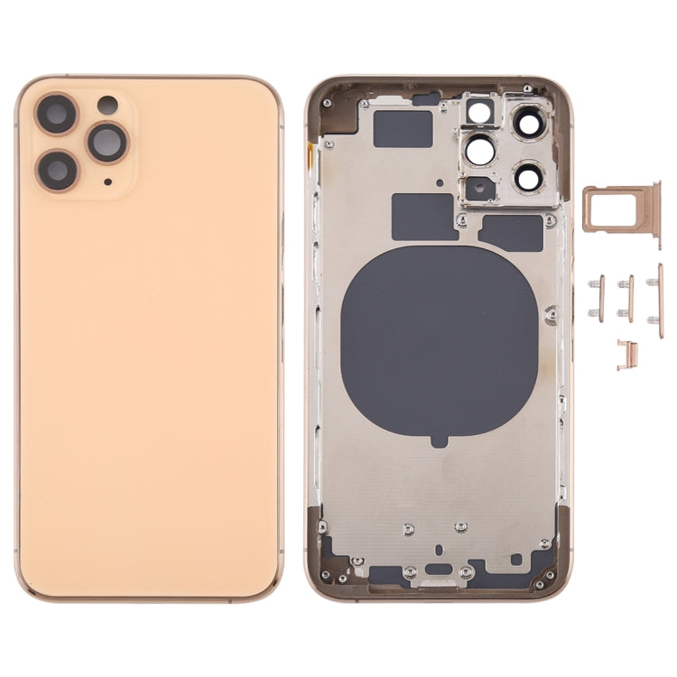 Back Housing Cover with SIM Card Tray & Side keys & Camera Lens for iPhone 11 Pro, For iPhone 11 Pro (Camera Lens), For iPhone 11 Pro (with Camera Lens)