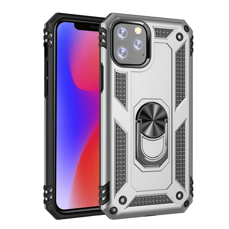 Funda protectora de TPU + PC a prueba de golpes para iPhone 11 Pro, con soporte giratorio de 360 grados.
