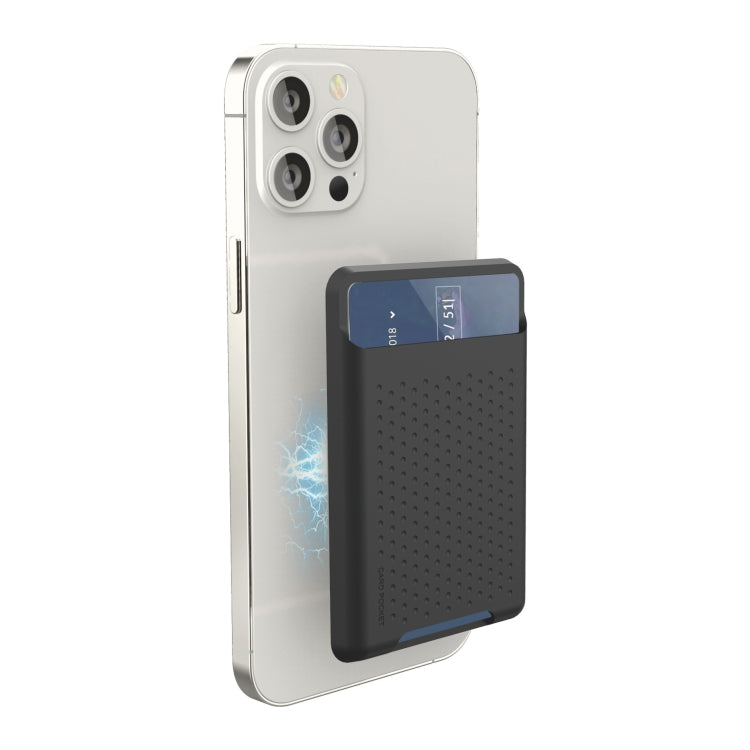 Estuche de silicona tipo billetera para iPhone 13/iPhone 12, tarjetero antidesmagnetización, adhesivo magnético Magsafing