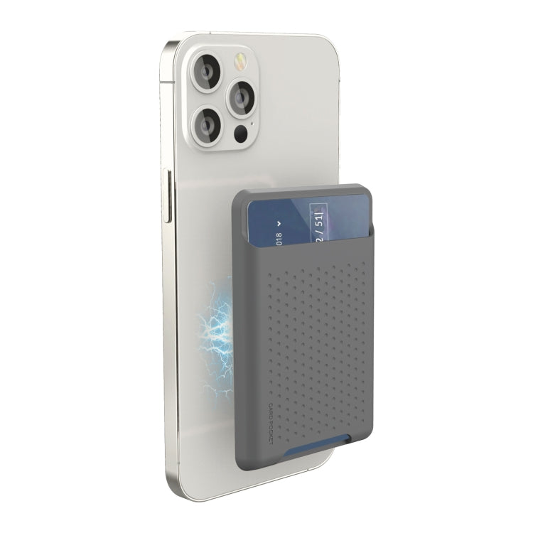 Estuche de silicona tipo billetera para iPhone 13/iPhone 12, tarjetero antidesmagnetización, adhesivo magnético Magsafing