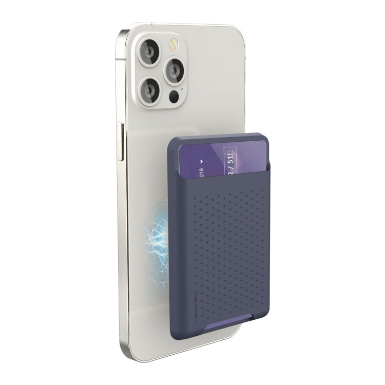 Estuche de silicona tipo billetera para iPhone 13/iPhone 12, tarjetero antidesmagnetización, adhesivo magnético Magsafing