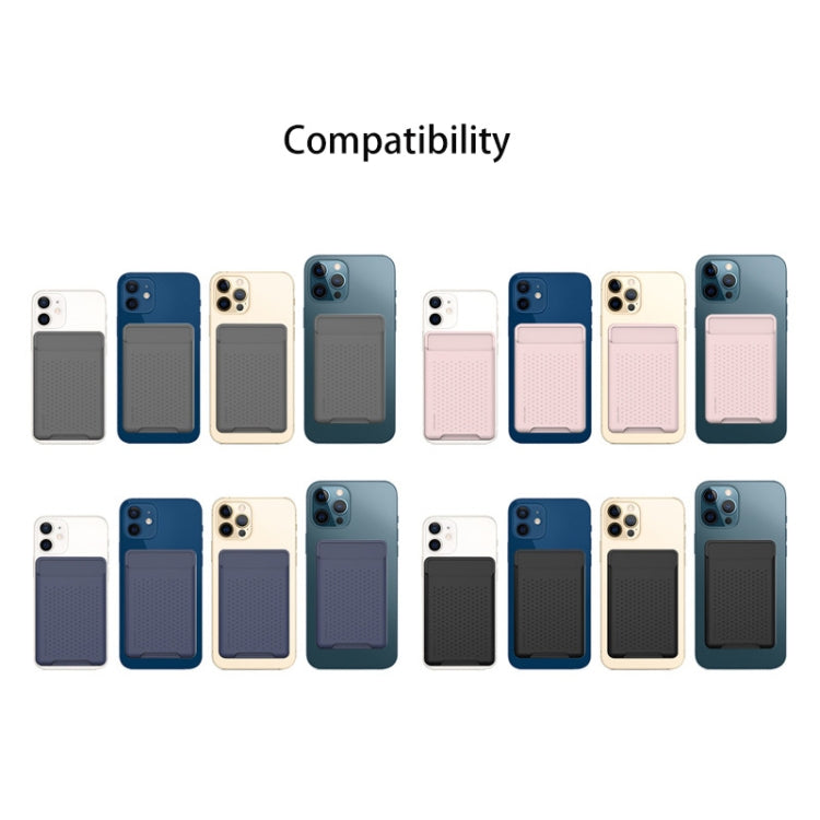Estuche de silicona tipo billetera para iPhone 13/iPhone 12, tarjetero antidesmagnetización, adhesivo magnético Magsafing