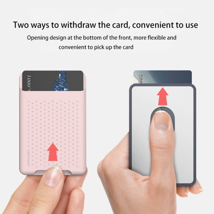 Estuche de silicona tipo billetera para iPhone 13/iPhone 12, tarjetero antidesmagnetización, adhesivo magnético Magsafing