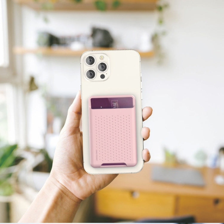 Estuche de silicona tipo billetera para iPhone 13/iPhone 12, tarjetero antidesmagnetización, adhesivo magnético Magsafing