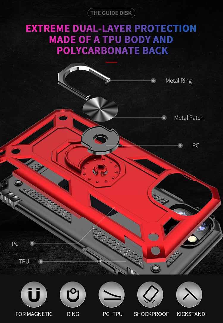 Armor Shockproof TPU + PC Protective Case for iPhone 11 Pro Max, with 360 Degree Rotation Holder