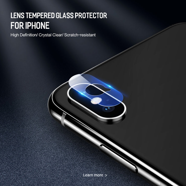 For iPhone XS Max / XS / X 2pcs ROCK 0.15mm Rear Camera Lens Soft Tempered Glass Film, XS Max / XS / X