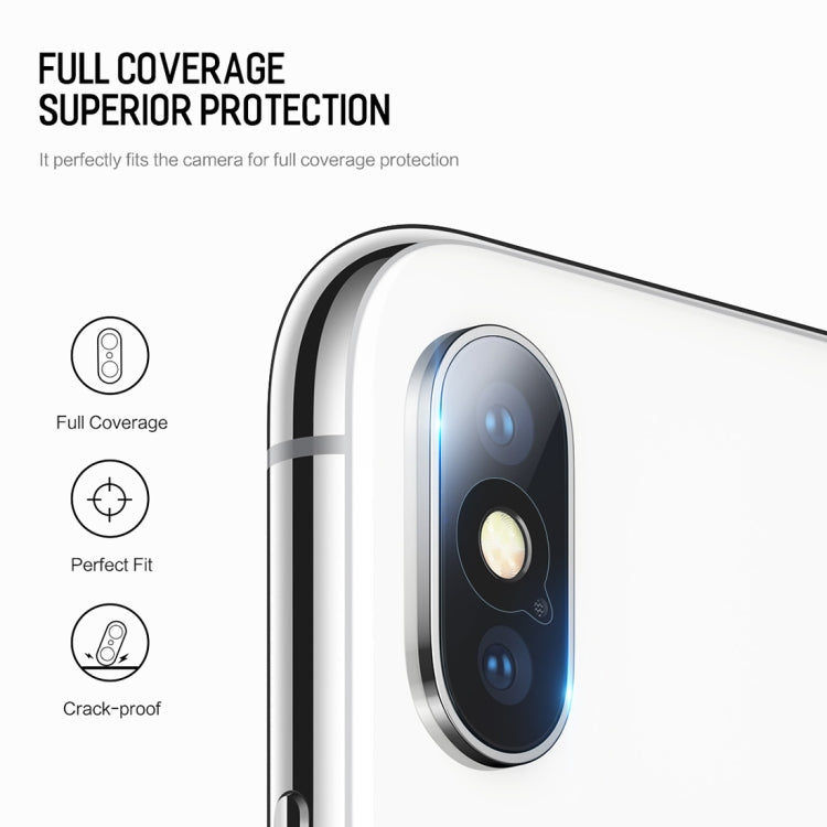 For iPhone XS Max / XS / X 2pcs ROCK 0.15mm Rear Camera Lens Soft Tempered Glass Film, XS Max / XS / X