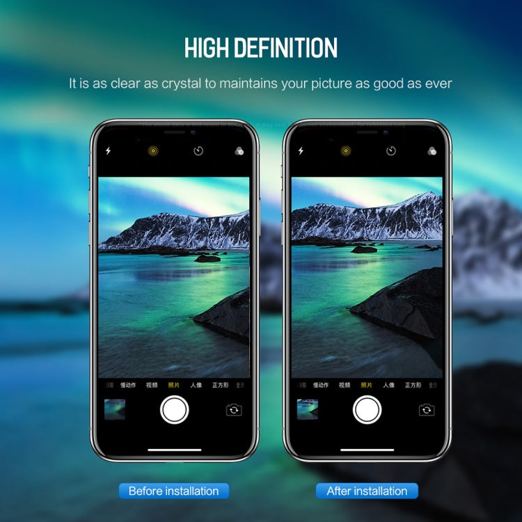 For iPhone XS Max / XS / X 2pcs ROCK 0.15mm Rear Camera Lens Soft Tempered Glass Film, XS Max / XS / X
