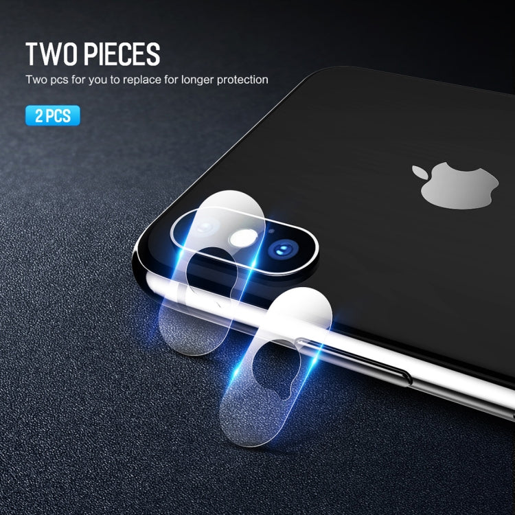 For iPhone XS Max / XS / X 2pcs ROCK 0.15mm Rear Camera Lens Soft Tempered Glass Film, XS Max / XS / X