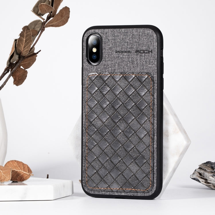 Coque de protection ROCK Origin Series Business en TPU et PU pour iPhone XS Max
