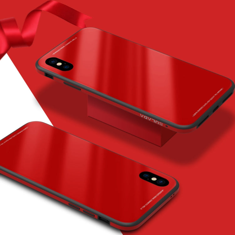 For iPhone XS Max SULADA Metal Frame Toughened Glass Case, For XS Max, iPhone XS Max