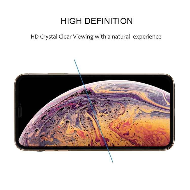 For iPhone XS Max 9H 2.5D Ultrathin Silk-screen Carbon Fiber Full Screen Protector Film