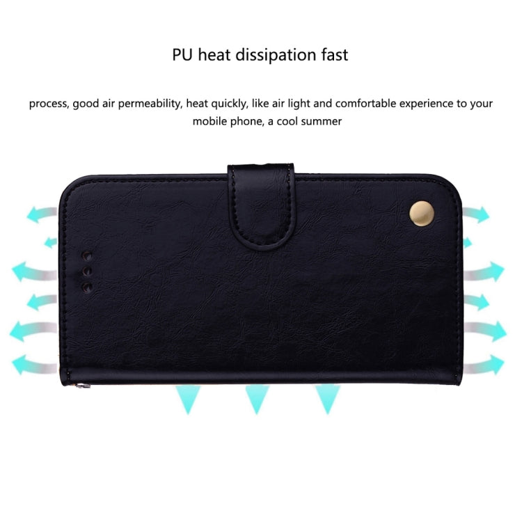 For iPhone XS Max Business Style Oil Wax Texture Horizontal Flip Leather Case with Holder & Card Slots & Wallet