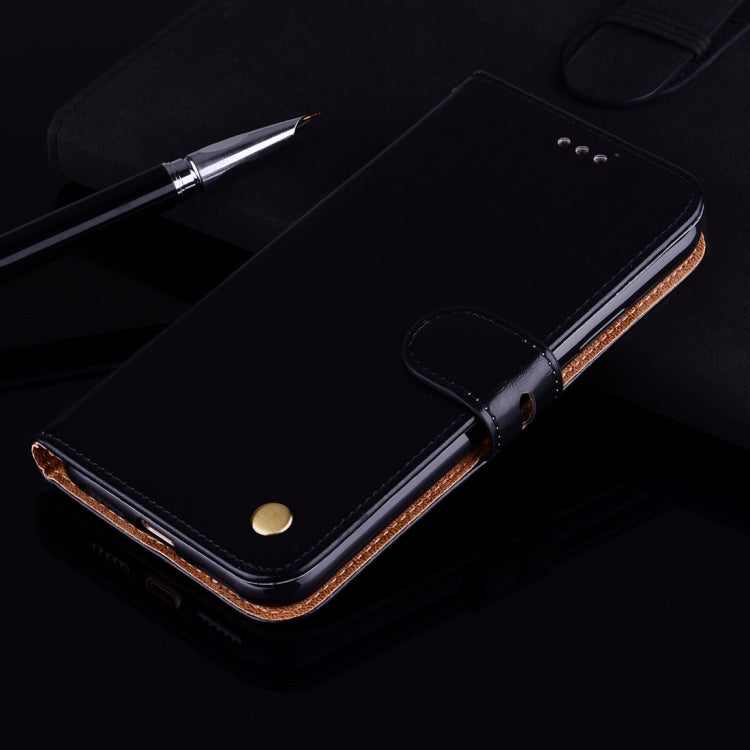 For iPhone XS Max Business Style Oil Wax Texture Horizontal Flip Leather Case with Holder & Card Slots & Wallet