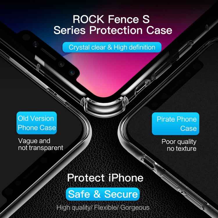 For iPhone XS Max ROCK Fence S Series Slim TPU Protective Case