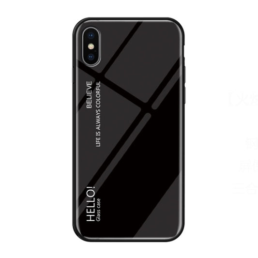 For iPhone XS Max Gradient Color Glass Case, iPhone XS Max