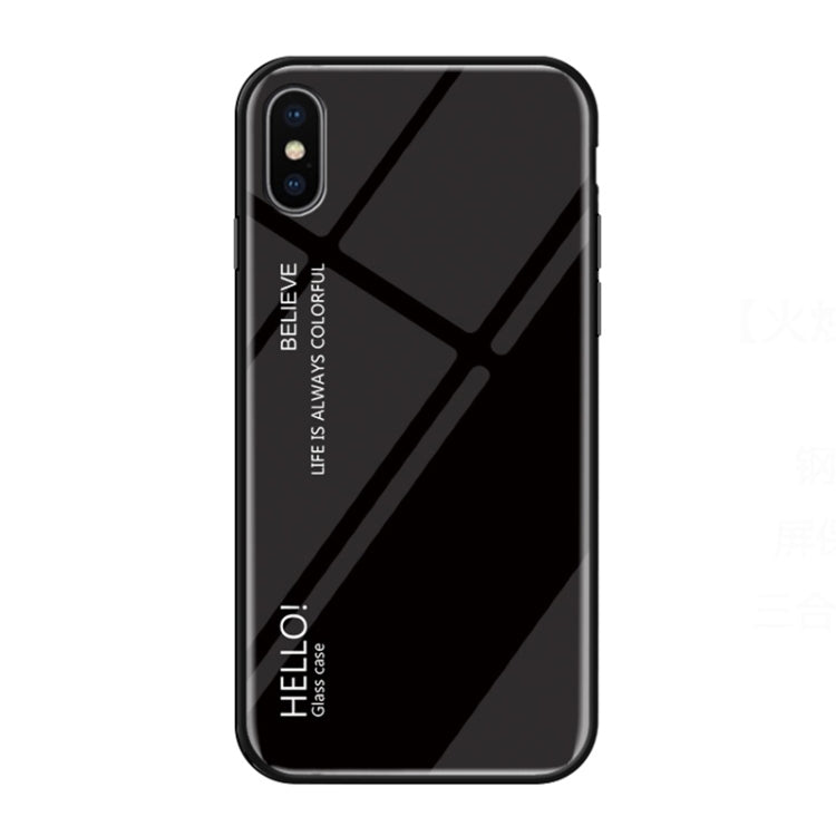 Funda de vidrio con degradado de color para iPhone XS Max