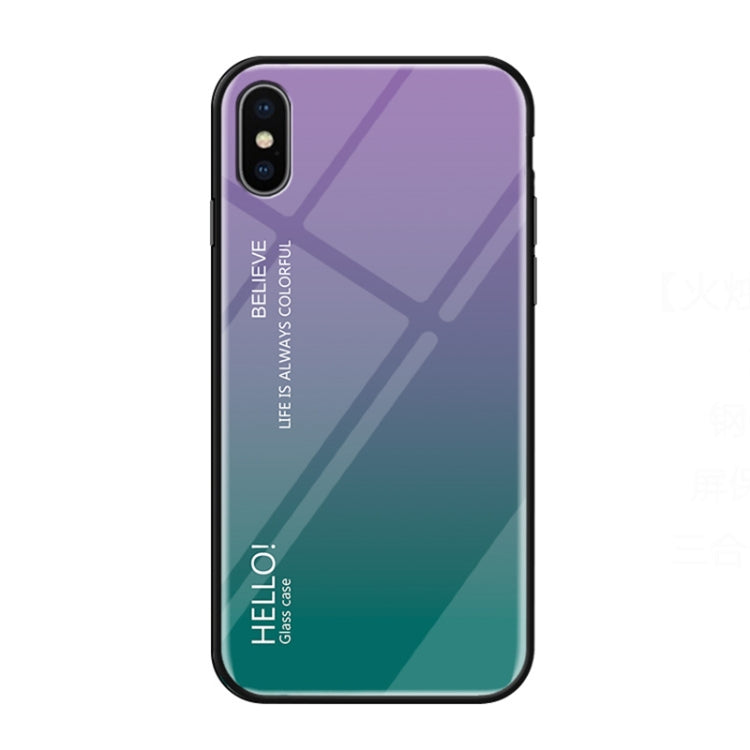 Funda de vidrio con degradado de color para iPhone XS Max