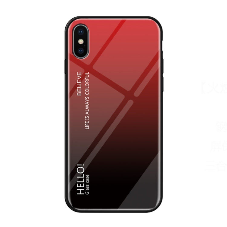 Funda de vidrio con degradado de color para iPhone XS Max