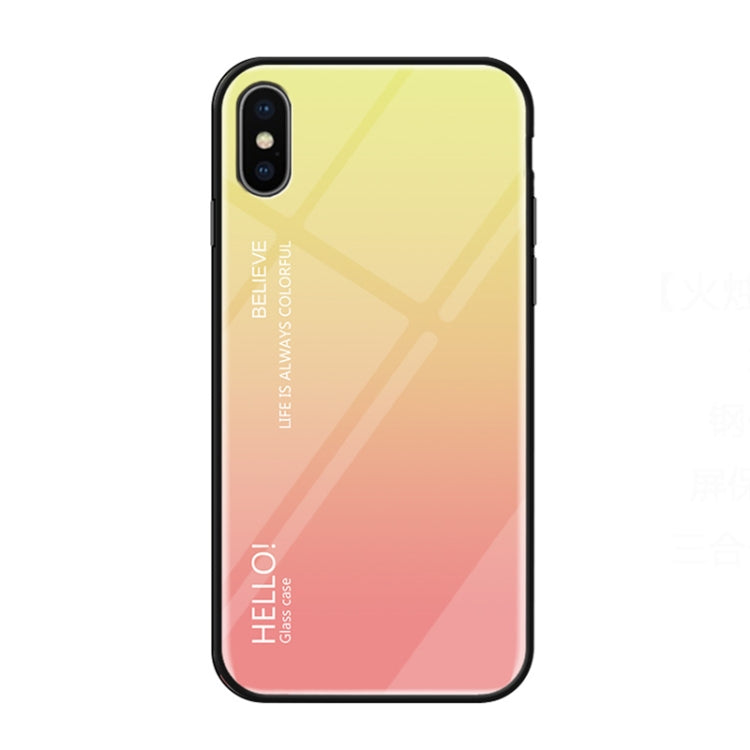 Funda de vidrio con degradado de color para iPhone XS Max