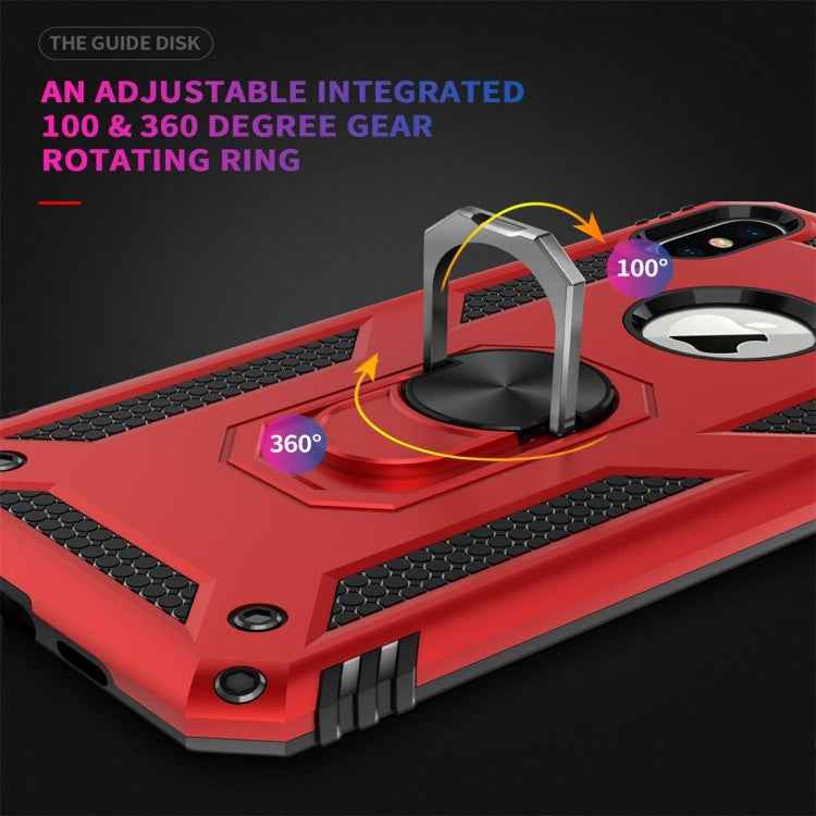 For iPhone XS Max Sergeant Armor Shockproof TPU + PC Protective Case with 360 Degree Rotation Holder