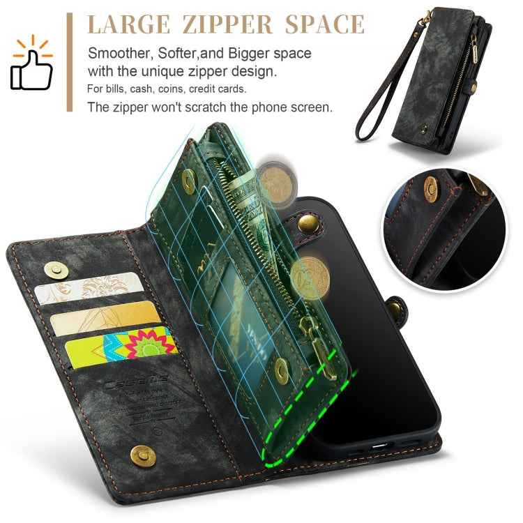 For iPhone XS Max CaseMe Detachable Multifunctional Horizontal Flip Leather Case with Card Slot & Holder & Zipper Wallet & Photo Frame