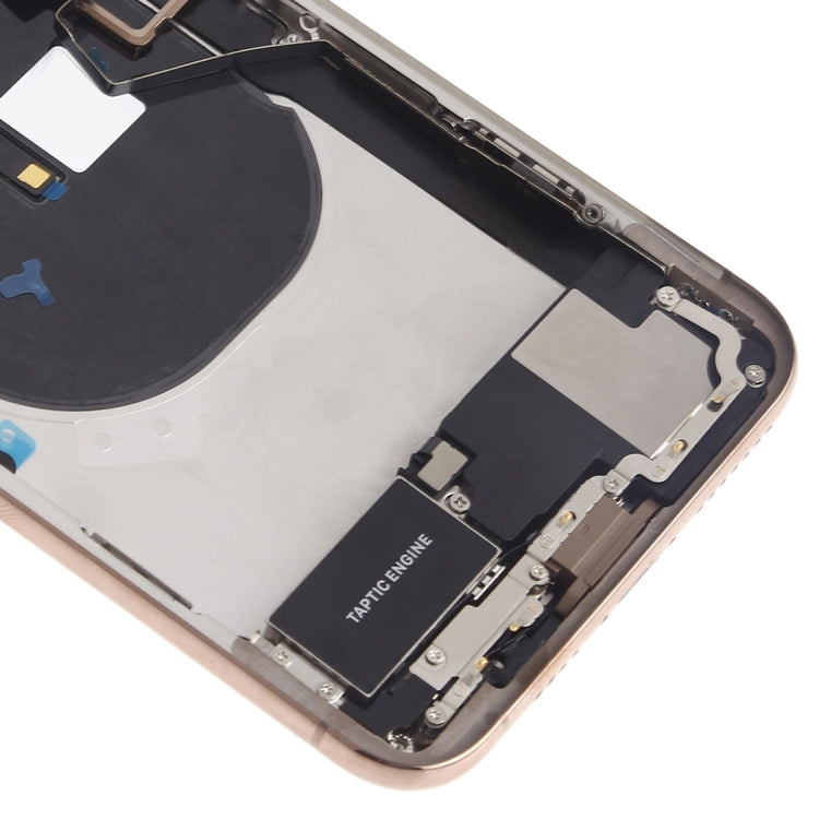 Battery Back Cover Assembly (with Side Keys & Speaker Ringer Buzzer & Motor & Camera Lens & Card Tray & Power Button + Volume Button + Charging Port + Signal Flex Cable & Wireless Charging Module) for iPhone XS Max, For iPhone XS Max (Full Assembly)���...