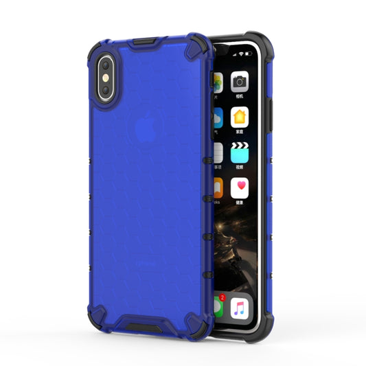 For iPhone XS Max Shockproof Honeycomb PC + TPU Protective Case