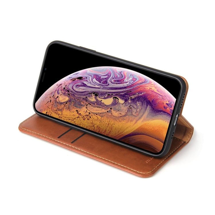 For iPhone XS Max Dermis Texture PU Horizontal Flip Leather Case with Holder & Card Slots & Wallet