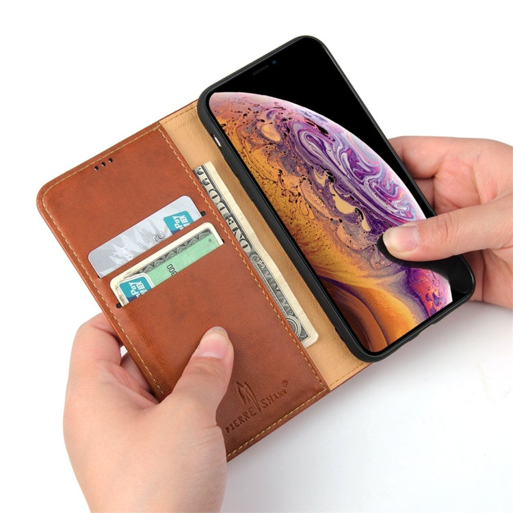 For iPhone XS Max Dermis Texture PU Horizontal Flip Leather Case with Holder & Card Slots & Wallet