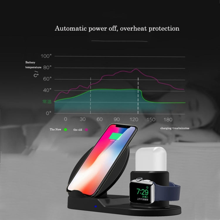 N30 3 in 1 Fast Wireless Charger Holder for Qi Standard Smartphones & iWatch & AirPods