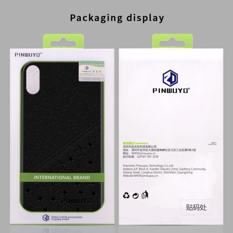 For iPhone XS Max PINWUYO Full Coverage Waterproof Shockproof PC+TPU+PU Case