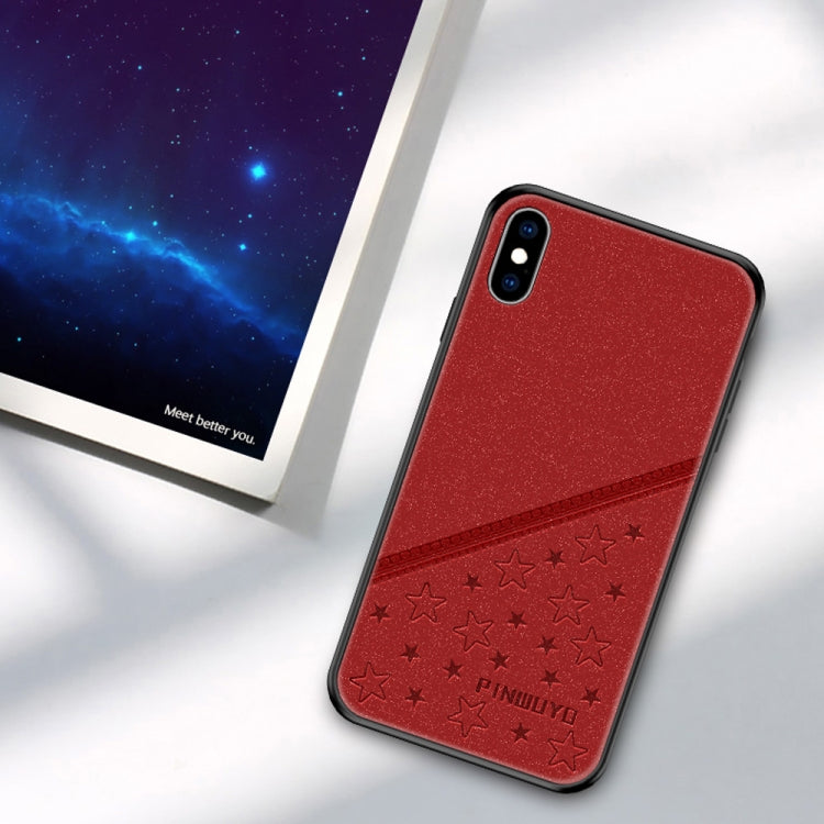 For iPhone XS Max PINWUYO Full Coverage Waterproof Shockproof PC+TPU+PU Case