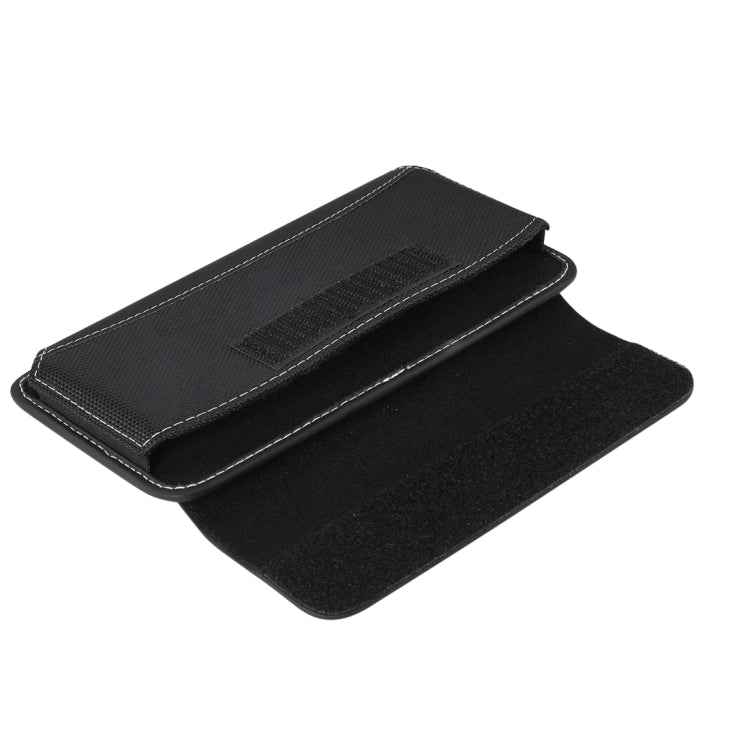 For iPhone XS Max Men Universal Oxford Cloth Portable Mobile Phone Waist Pack Leather Case / Huawei Mate 20 / 6.3 Inch or Below Smartphones