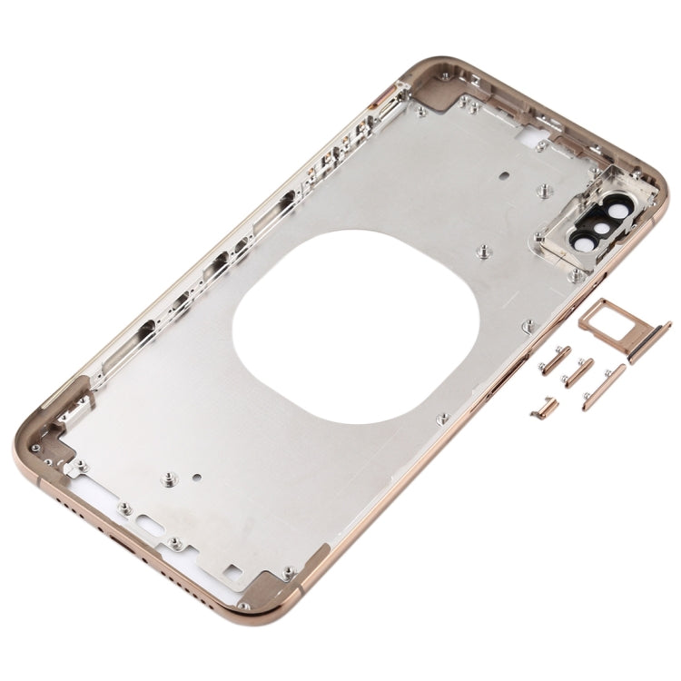 Transparent Battery Back Cover with Camera Lens Frame & SIM Card Tray & Side Keys for iPhone XS Max, For iPhone XS Max(Transparent)