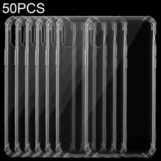 For iPhone XS Max 50 PCS Ultrathin Transparent TPU Soft Protective Case
