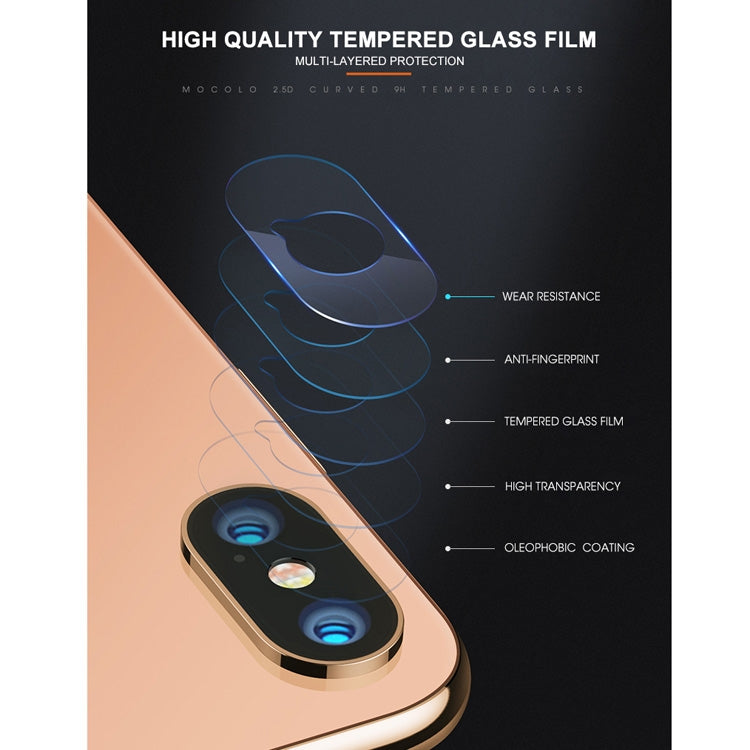 For iPhone XS Max mocolo 0.15mm 9H 2.5D Round Edge Rear Camera Lens Tempered Glass Film