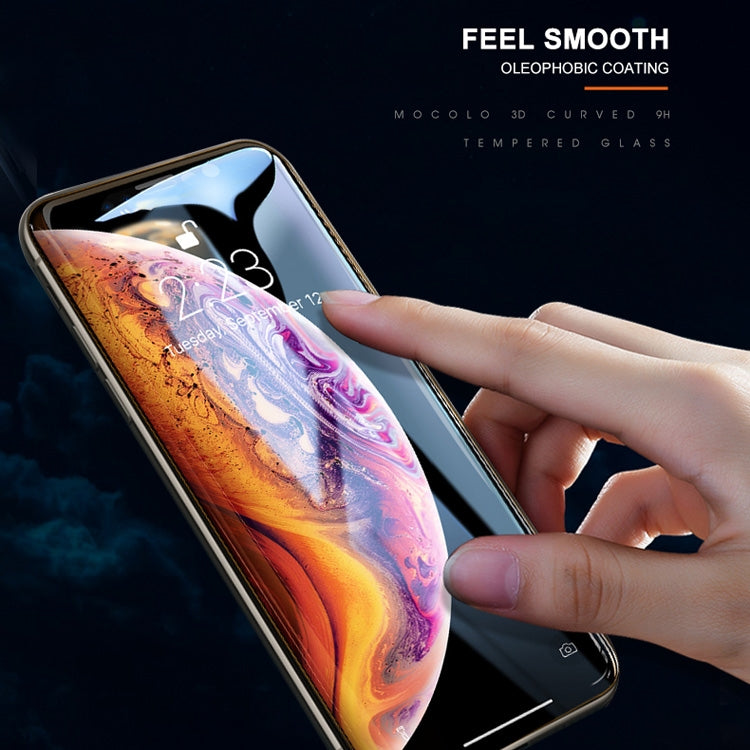 For iPhone 11 Pro Max / XS Max mocolo 0.33mm 9H 3D Round Edge Tempered Glass Film, iPhone XS Max