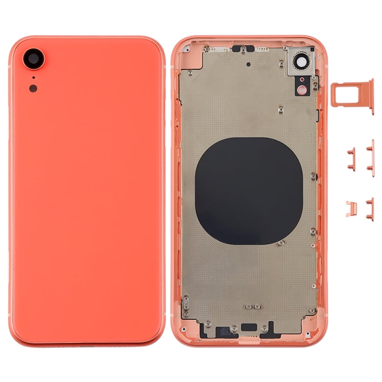 Coque arrière avec objectif d'appareil photo, plateau pour carte SIM et touches latérales pour iPhone XR (avec touches latérales)