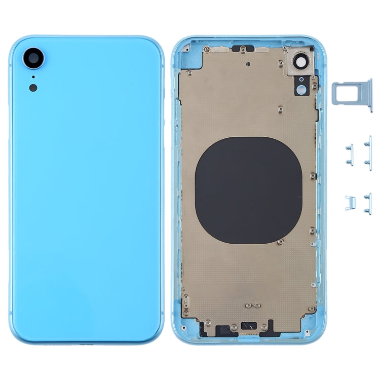 Coque arrière avec objectif d'appareil photo, plateau pour carte SIM et touches latérales pour iPhone XR (avec touches latérales)