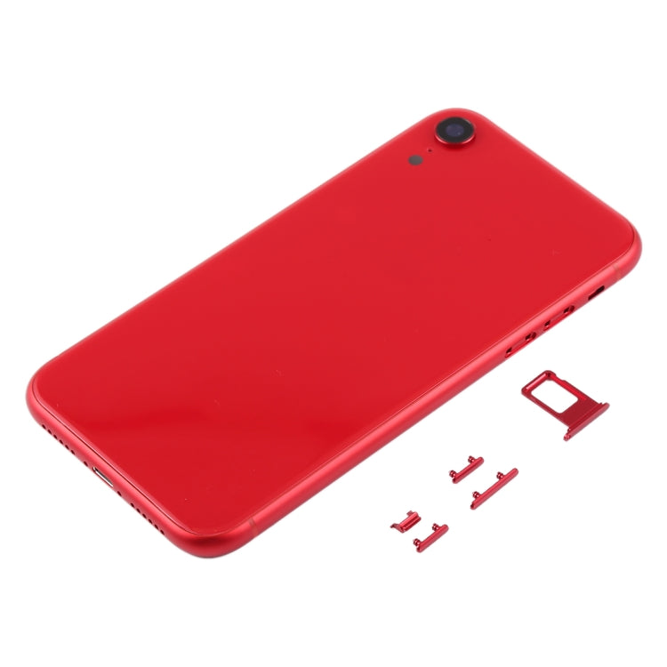 Coque arrière avec objectif d'appareil photo, plateau pour carte SIM et touches latérales pour iPhone XR (avec touches latérales)
